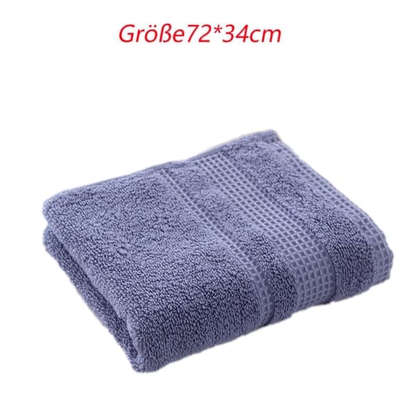 2-delat handduksset, badhandduk, ansiktshandduk, gästhandduk, duschhandduk, 34 x 72 cm, bomull, blå