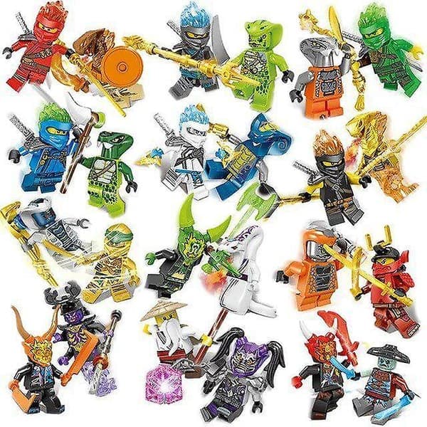 24 stk. Ninja Figur Byggeklods Legetøj Serpentine Hær Figur Byggeklods Legetøj UDEN ÆSKE