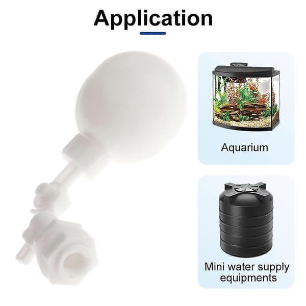 1/4\" Plast flottørventil for akvarium vanntank automatisk fylling væskenivåkontroll