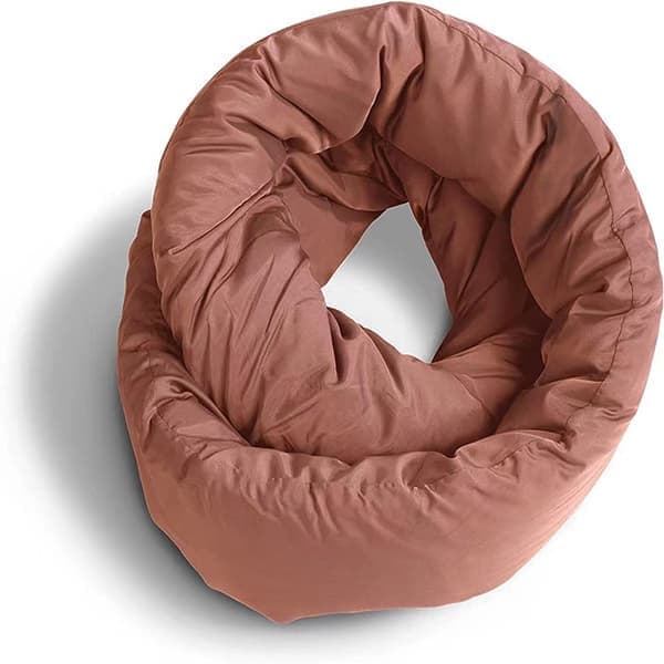 Kudde - Resenackkudde - Mångsidig Mjuk 360 Stödscarf - Maskintvättbar - Hemresor Flygresor Bilresor (Terrakotta)
