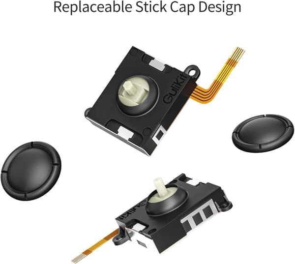 Guli Switch Joystick erstatningssett, uten strøm, Hall-effekt joystick for Switch Joycon, OLED Switch Joycon og