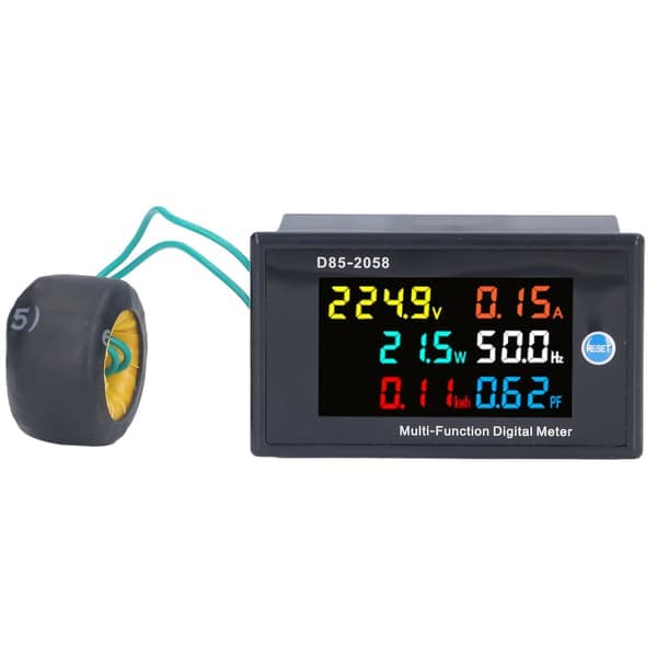 [RM]Strømovervågning Enkeltfase LCD Digital Display Spændingsstrømmåler Tester AC 40-300V