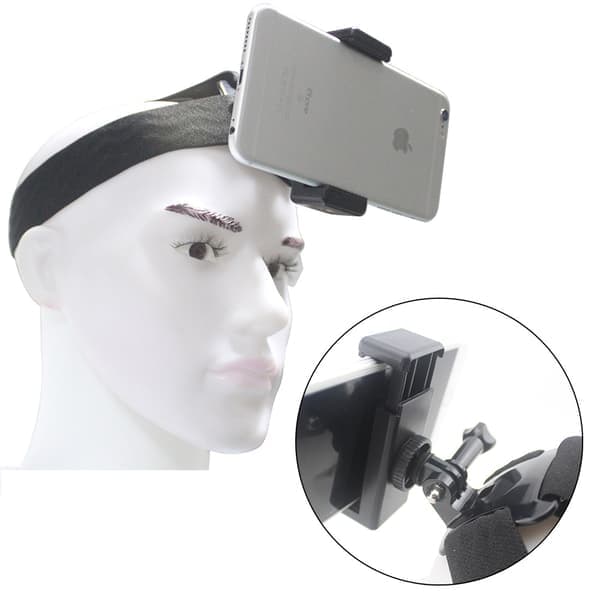 Hodebånd for GoPro-kamera og mobil