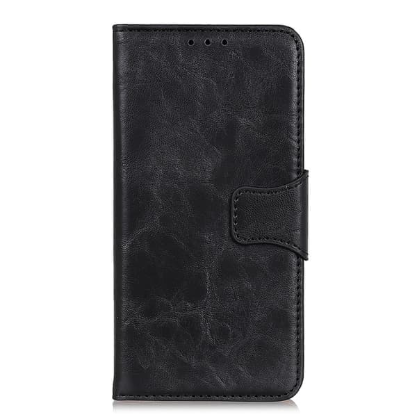 Nokia 2.4 - Split læderpung etui - Sort Sort Sort