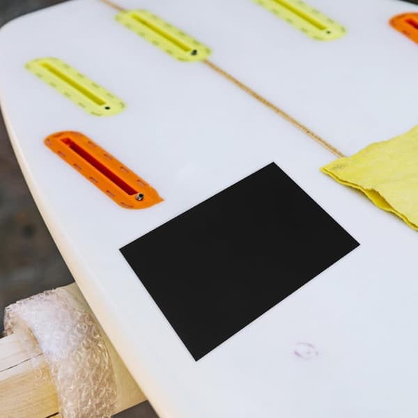 Oppustelig Paddleboard Reparationssæt i PVC, Rektangulær Surfboard Reparationslap, Vandtæt Sort PVC-lap