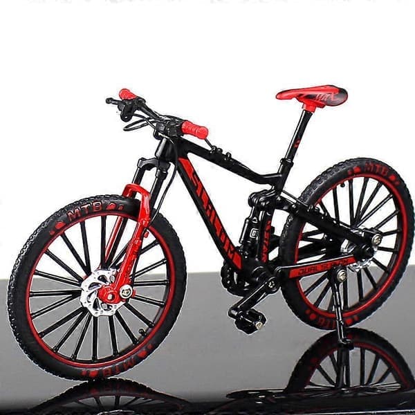 Mini 1:10 Legering Cykel Skala Model Desktop Simulation Ornament Finger Mountainbikes Legetøj Rød Red