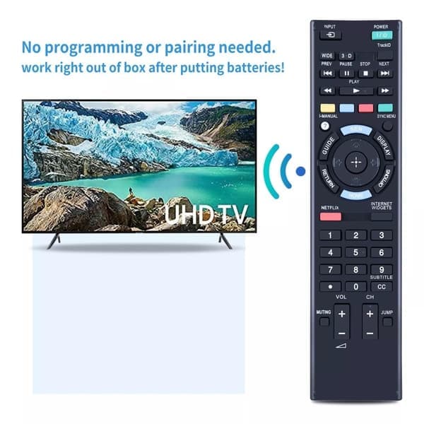 Fjärrkontrollersättning för RM-YD073 för Sony TV Svart