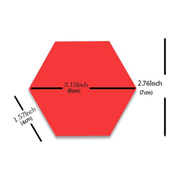 Hexagonal spegelväggdekal