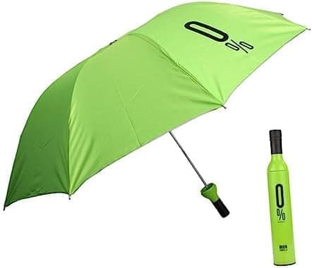 Unbrella hopfällbart paraply, grönt, utomhus, regn, sol, UV-skydd, fiske
