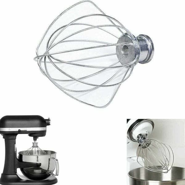 Piskeris i rustfrit stål kompatibel med KitchenAid K45WW WP9704329 KSM150 KSM160 K45 KSM90 Foodprocessor tilbehør
