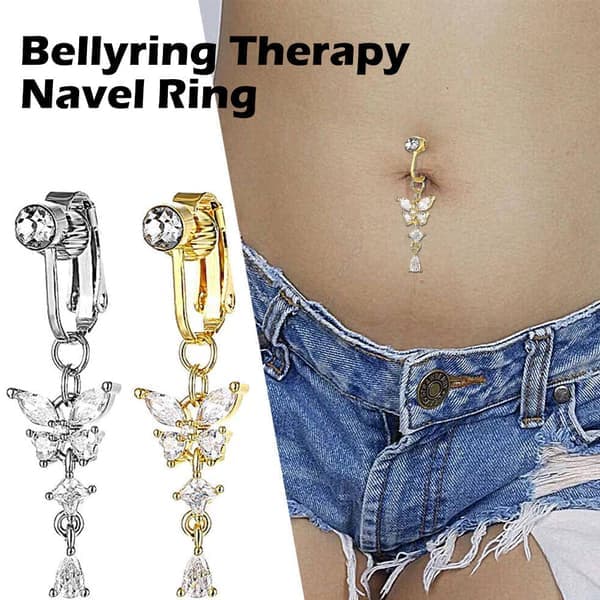 Piercingfri sommerfugl navlering Falsk navlering Ingen piercing Sexy navle
