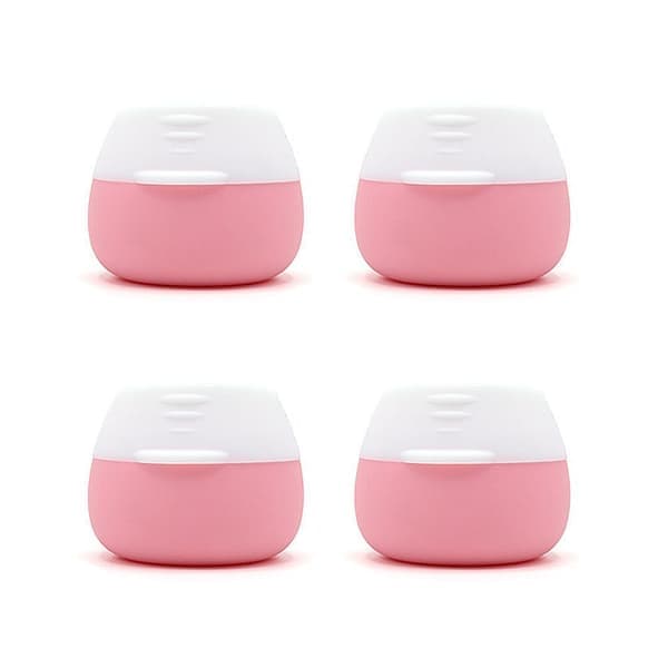 4 st 20 ml Reseförpackningslåda Silikon Medicinlåda Rosa