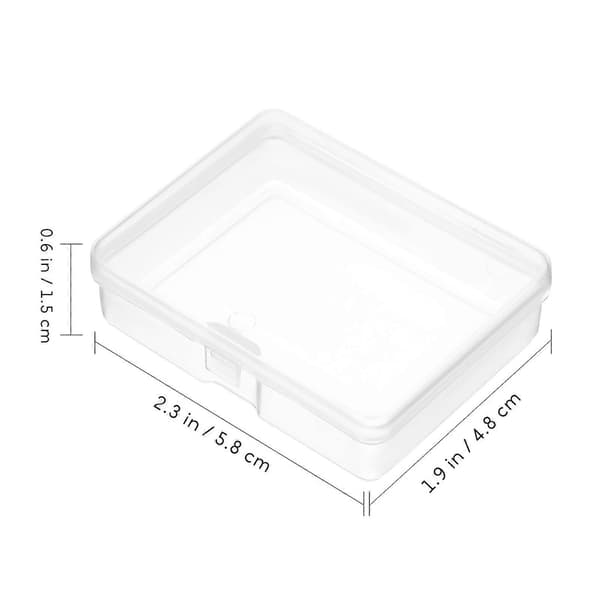 Mini plastbokser for oppbevaring av småting i 120 stk. klare etuier