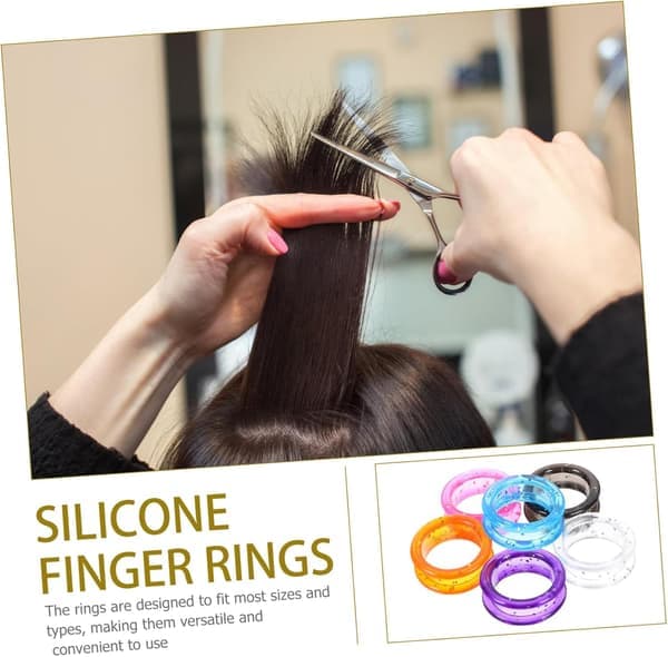 12 stk. bløde silikone fingerringe neglebeskyttere til hårstyling og kæledyrsplejetilbehør