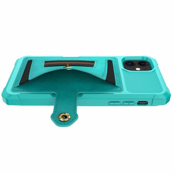 Glatt deksel med kortholder - iPhone 11 Blå Blå
