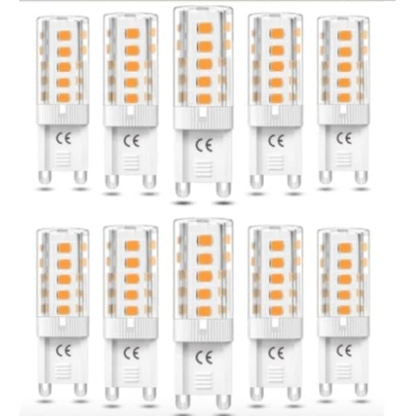 G9 LED-pærer 5W - Varmhvit - 10 stk