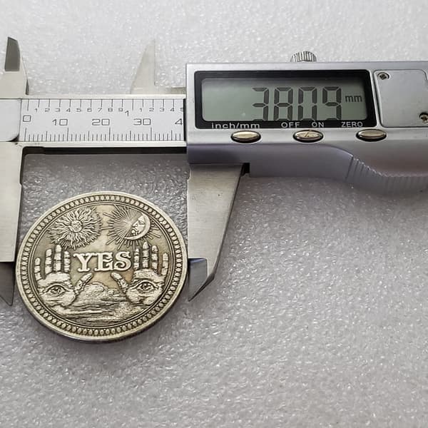 Ja eller Nej Dødningehoved Mindemønt Souvenir Udfordringsmønter Col ONE SIZE