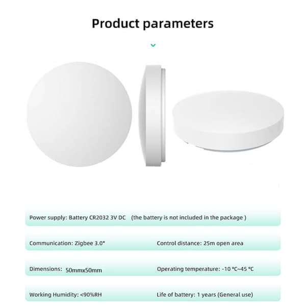Tuya ZigBee Enheder Knap Scene Switch Smart Forbindelse Smart Switch Batteridrevet Automation Fungerer med Smart Life