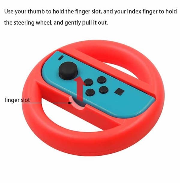 Rat til Nintendo Switch-controllere, 2 rat kompatible med Mario Kart, spilcontroller-rat til Nintendo Switch fjernspil