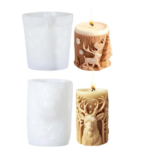 DIY julelys festlige rensdyr silikoneforme 1