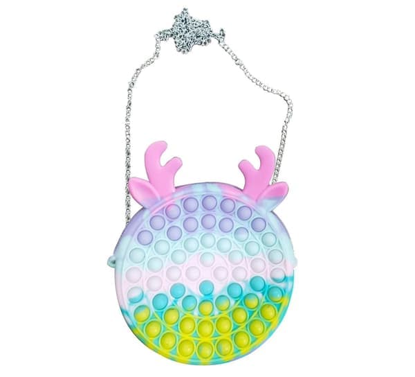 Olkareppu Pop It Fidget Toy silikonista, monivärinen