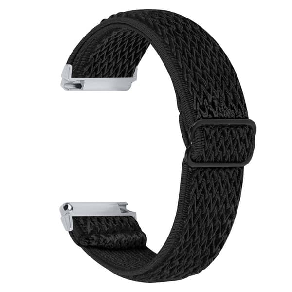 Vevd nylonrem Fitbit Versa/Versa 2 Svart