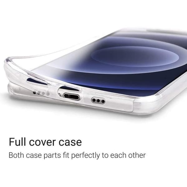 E.F. Connection Silikon Intégrale 360 Gjennomsiktig Deksel til iPhone 13