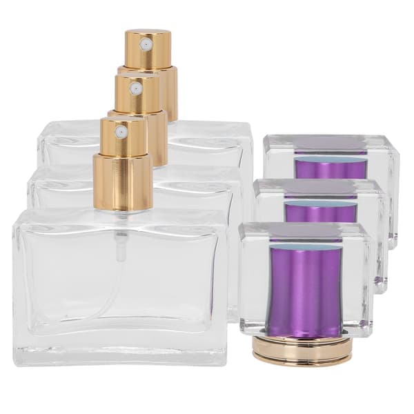3st Glas Påfyllningsbar Tom Parfymflaska Kosmetisk Parfym Atomizer Dispenser 30mlLila