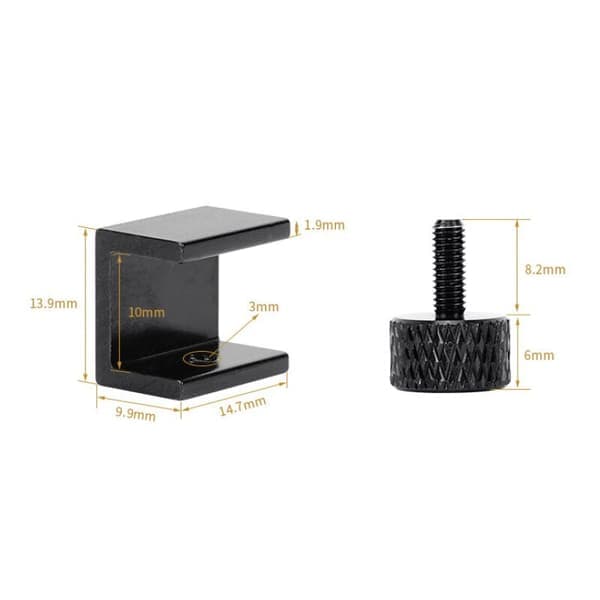 8 Stykker 3D Printer Sengeklemme, 3D Printer Glas Sengeklemme Tilbehør til Ender 3s 3 Pro, 5 Pro, CR-20 Pro, CR-10S Pro