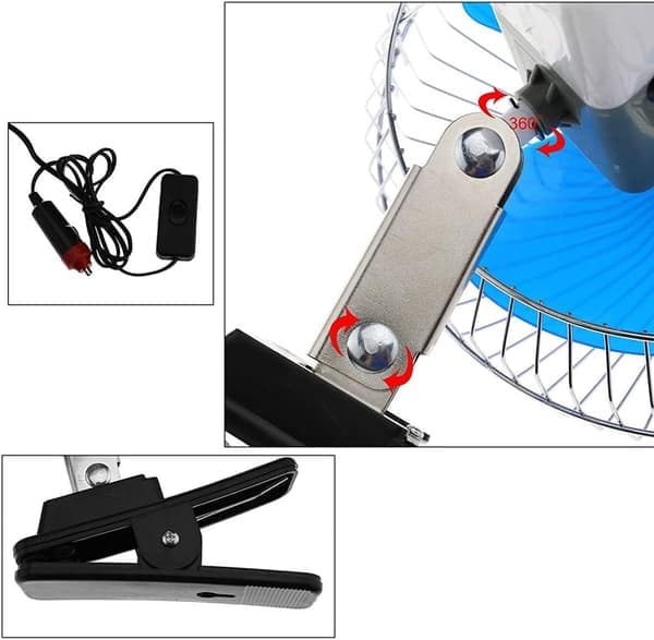 Bilventilator Elektrisk Bilventilator 12V 24 Volt Lastbil Interiør Lille Loftventilator Brugt I Bilen Til At Køle Stor Luftmængde 6 Tommer, 24v