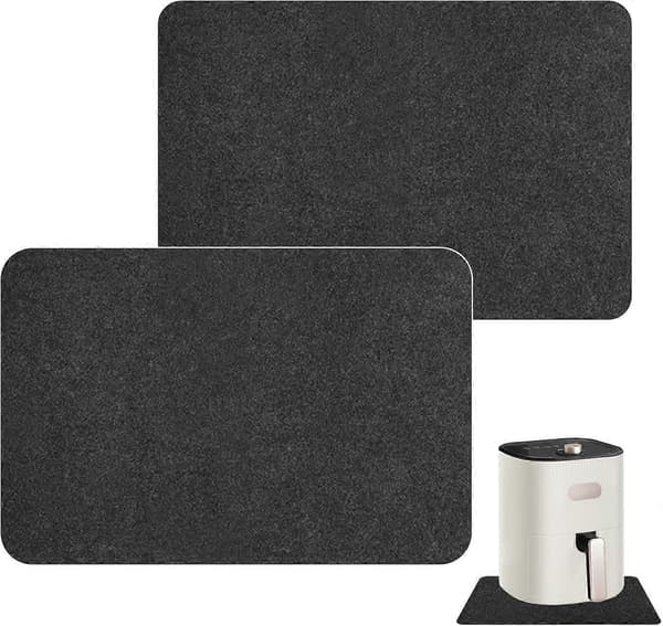 Sklisikker matte for airfryer, pakke med 2, 44 x 30 cm