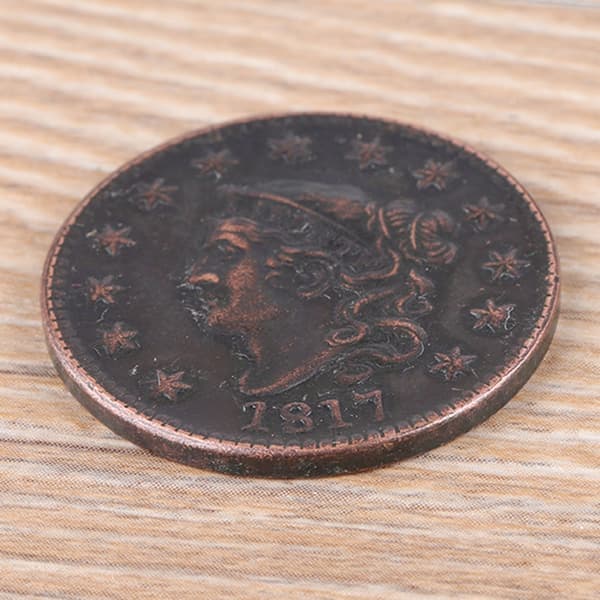 Vintage 1817 USA 1 Cent Mässing Minnesmyntsamling