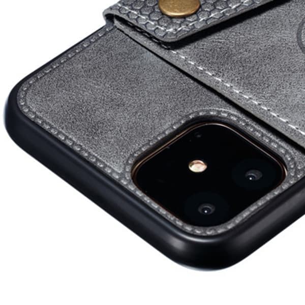 iPhone 11 - Robust støtsikkert deksel med kortholder Lysebrun Ljusbrun