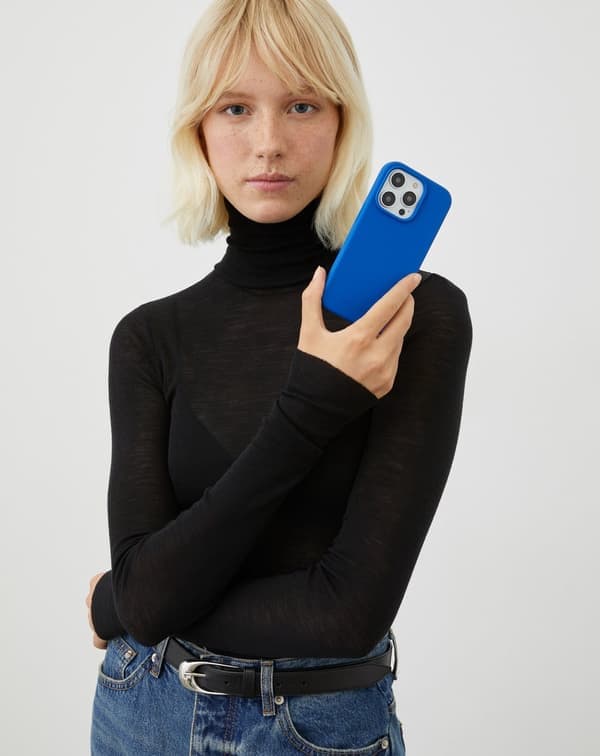 Silikonskal MagSafe iPhone 15 Plus Koboltblå Blå
