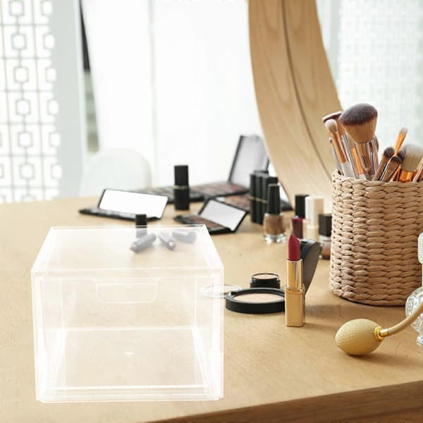 Gennemsigtig Makeup Organizer Akryl Kosmetik Etui til Opbevaring Stor Kapacitet
