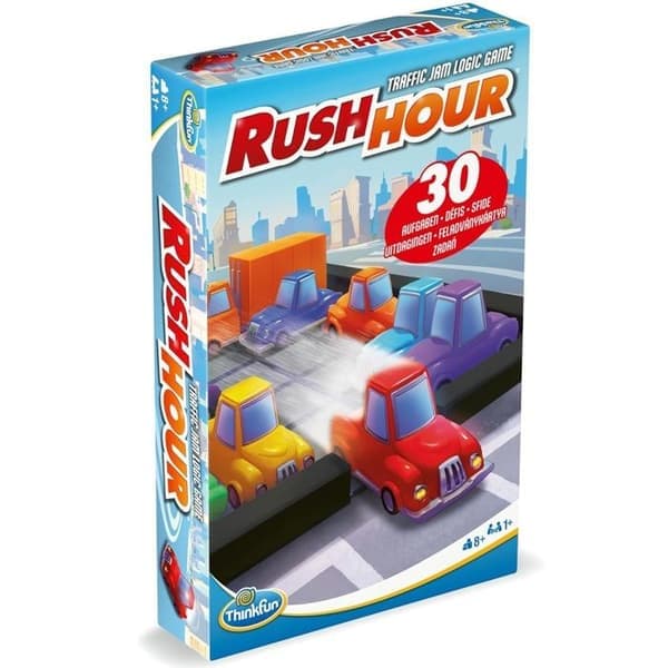 Logikspel - RAVENSBURGER - Minispel Rush Hour - kompakt version - 30 utmaningar - fickstorlek Blå