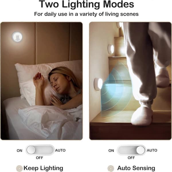 Genopladeligt Sensor LED Natlys Sæt med 2 Automatiske Baby Natlamper med Sød Form til Børneværelse, Stue