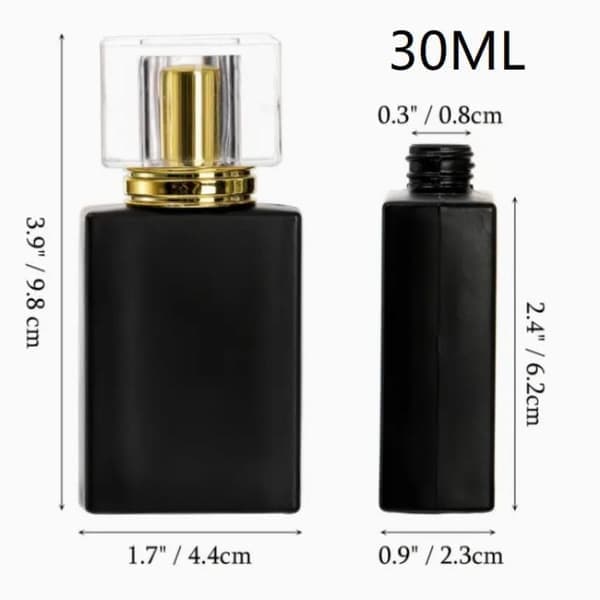 30/50ML Genopfyldelig Parfume Atomizer Tom Flad Glas Sprayflaske 30ML 30ML
