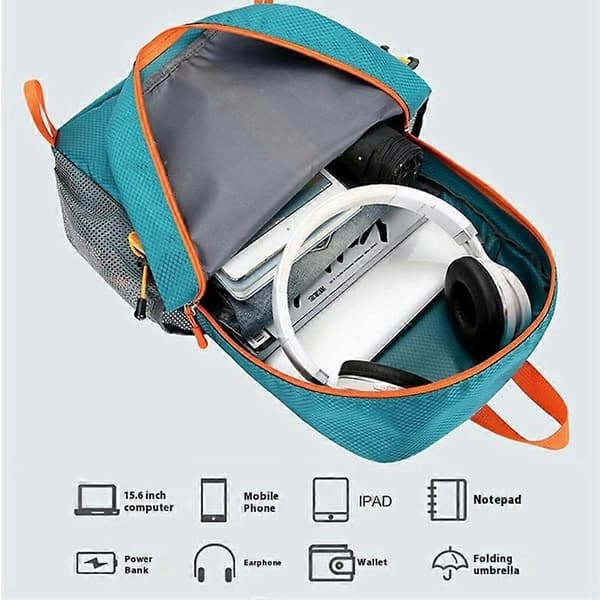 VANAHEIMR 528 Foldbar Vandrerygsæk Letvægts Polyester Laptop Opbevaring Udendørs Rejsetaske