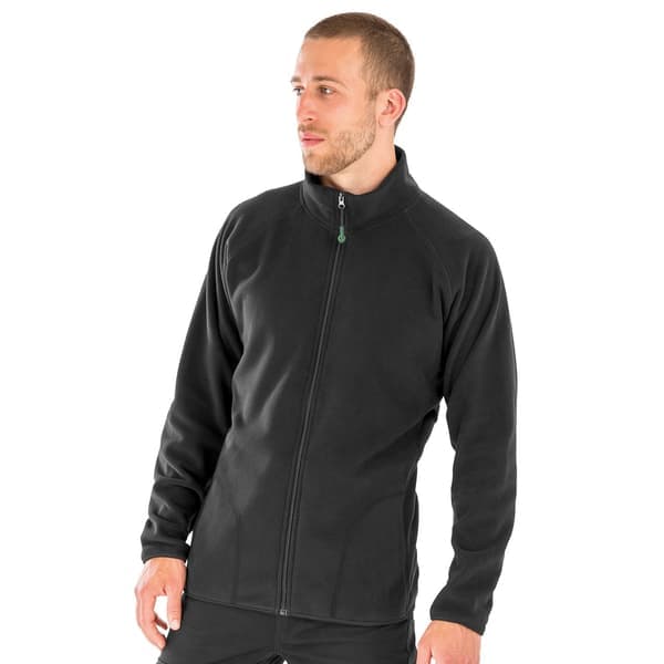 Result Genuine Recycled Microfleecejacka för män 4XL Svart Svart 4XL Black 4XL