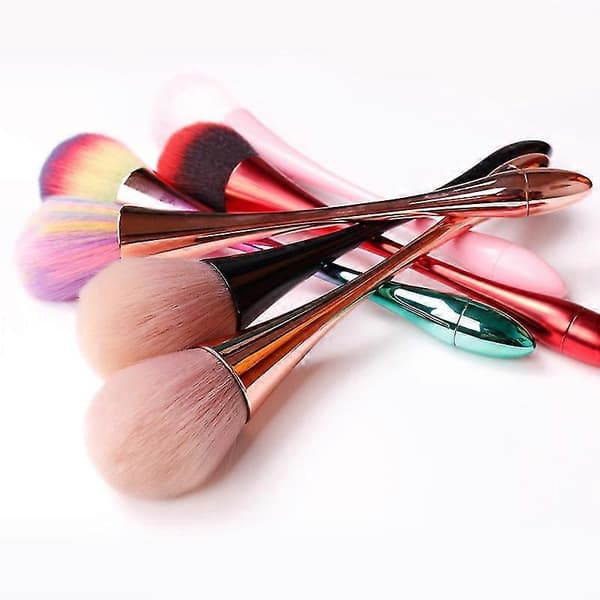 Støvbørste Blød Stor Mineralpudderbørste, Kabuki Makeupbørster Blød Fluffy Foundation, daglig Makeup
