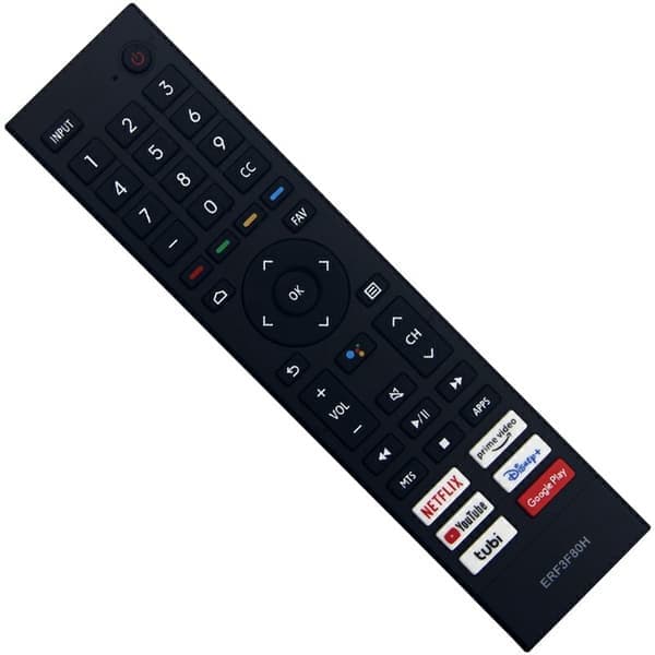 Fjernkontrollerstatning ERF3F80H for Hisense TV (støtter ikke stemmefunksjon) Svart