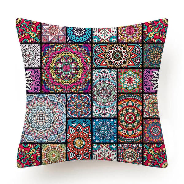 Bohemiska kuddar utomhus linnekuddfodral 4 Mandala kuddfodral