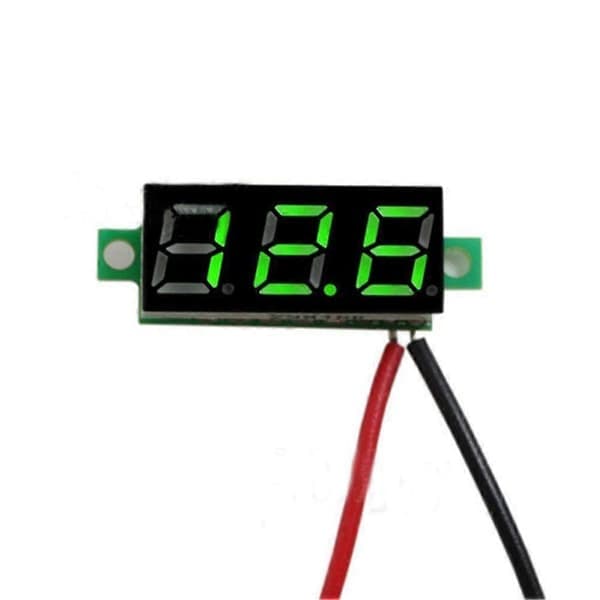 Mini DC 2.5-30V LED 3-digitalt display 2-ledninger Voltmeter Panel Volt Spenningsmåler