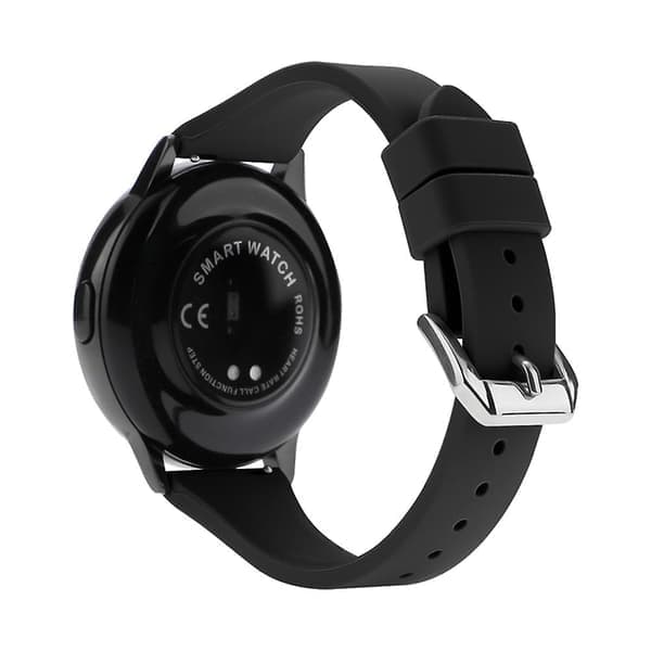 Sort Sort Silikone Armbåndsur 22mm