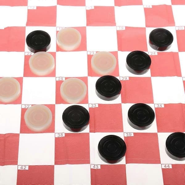 Bärbart 10x10 rutigt schackbräde internationella damer 40 dambrickor (FMY)