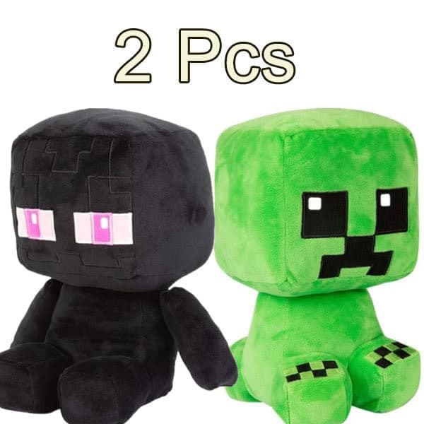 Minecraft Leluja Pelejä Pehmolelu CREEPER+Enderman 25cm
