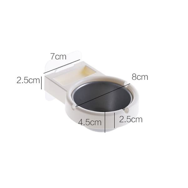 Veggmontert spikerstøt i rustfritt stål, svart 7*8*4,5 cm black