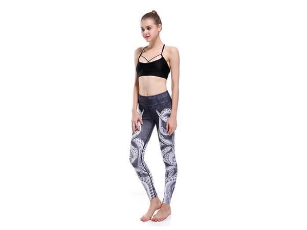 Tentacles Yoga Leggings Svart S S
