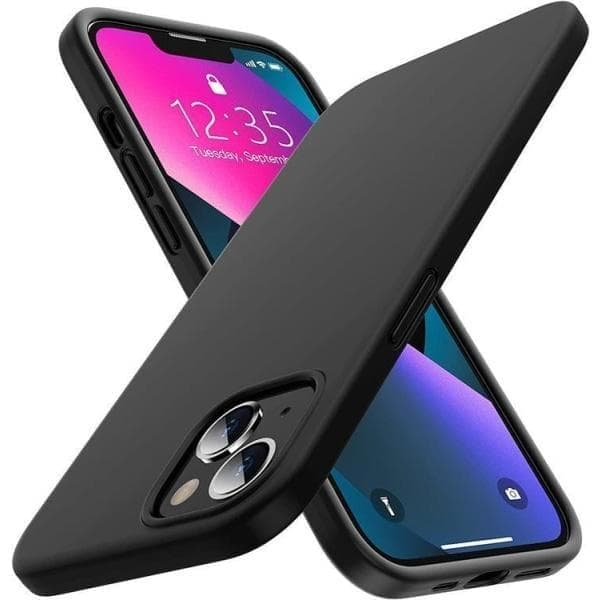 iPhone 15 deksel Myk TPU Tynn Svart